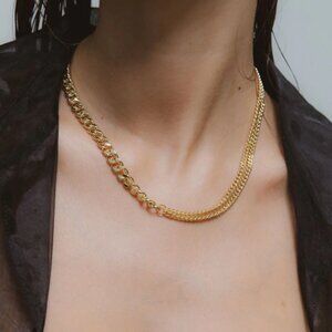 BAMBI x F+H Studios 18K Gold Plated "Everything" Double Chain Necklace